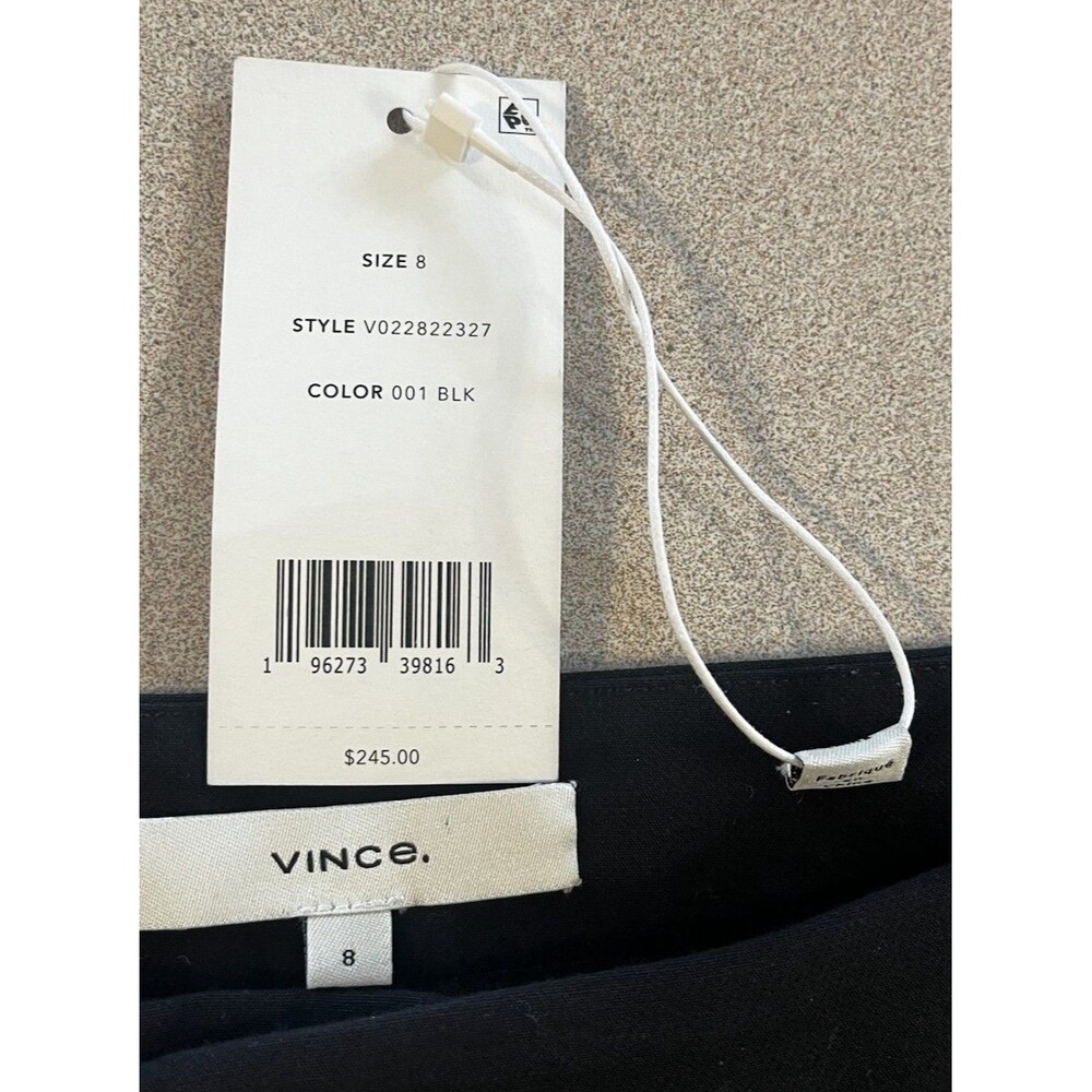 Vince Black Knee Length Stretch Cotton Blend Knit Short NWT $245 Size 8 - Picture 6 of 10